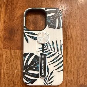Tropical Leaf Phone Case with Stand